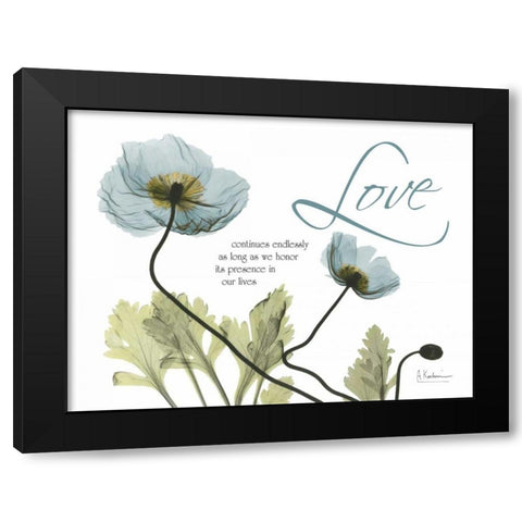 Love Poppies Black Modern Wood Framed Art Print by Koetsier, Albert