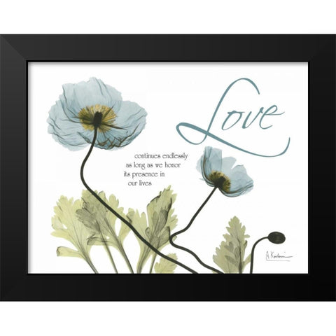 Love Poppies Black Modern Wood Framed Art Print by Koetsier, Albert