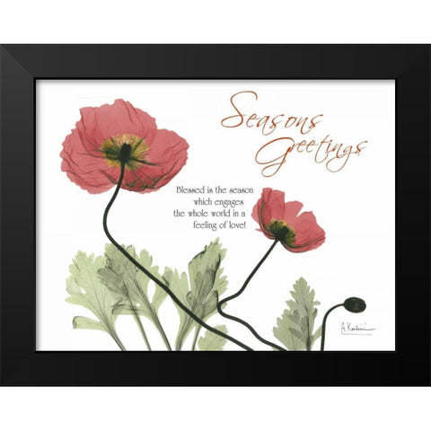 Iceland Poppies Seasons Black Modern Wood Framed Art Print by Koetsier, Albert