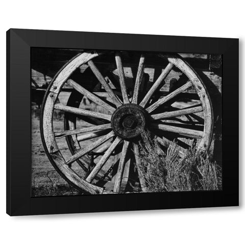 Bodi Wheel Black Modern Wood Framed Art Print with Double Matting by Koetsier, Albert