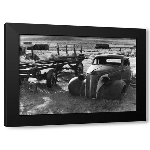 Vintage Car Black Modern Wood Framed Art Print with Double Matting by Koetsier, Albert