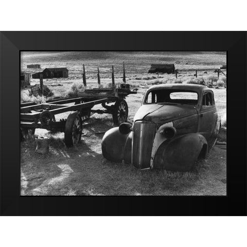 Vintage Car Black Modern Wood Framed Art Print by Koetsier, Albert