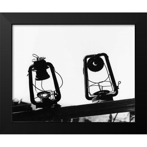 Bodi Lanterns Black Modern Wood Framed Art Print by Koetsier, Albert