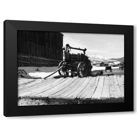 The Bodi Kid Black Modern Wood Framed Art Print by Koetsier, Albert