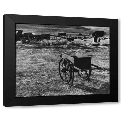 Bodi Wheelbarrow 2 Black Modern Wood Framed Art Print with Double Matting by Koetsier, Albert