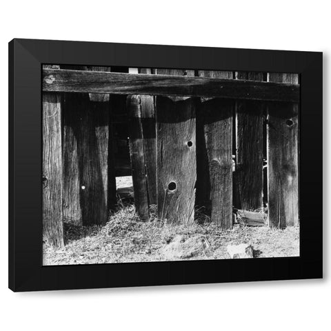 Bodi Fence Black Modern Wood Framed Art Print with Double Matting by Koetsier, Albert