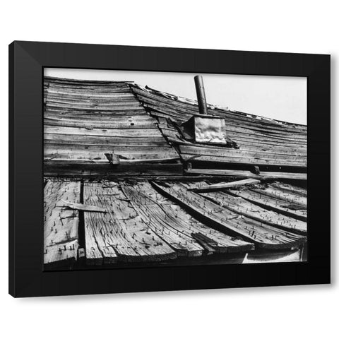 Bodi Roof Black Modern Wood Framed Art Print with Double Matting by Koetsier, Albert