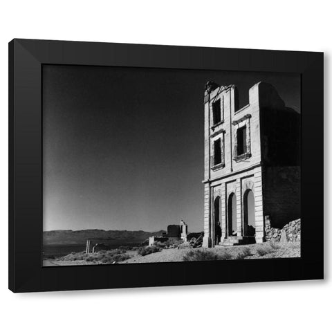 Rhyolite Nevada Black Modern Wood Framed Art Print with Double Matting by Koetsier, Albert