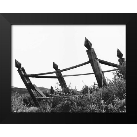 The Bodi Fence Black Modern Wood Framed Art Print by Koetsier, Albert