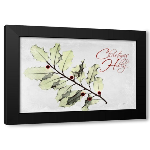 Xmas Holly L297 Black Modern Wood Framed Art Print by Koetsier, Albert