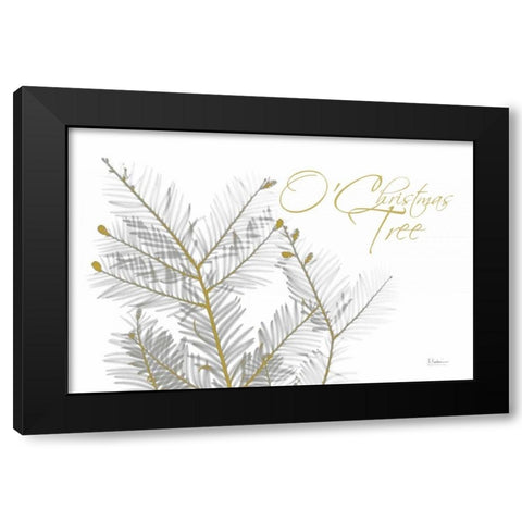 O Christmas Evergreen Black Modern Wood Framed Art Print by Koetsier, Albert