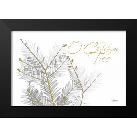 O Christmas Evergreen Black Modern Wood Framed Art Print by Koetsier, Albert