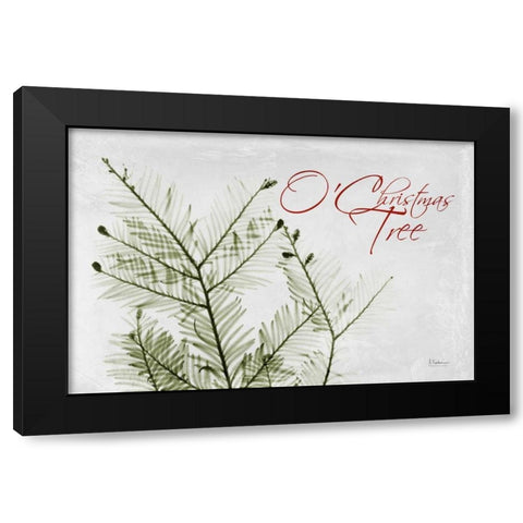 O Christmas Evergreen Black Modern Wood Framed Art Print with Double Matting by Koetsier, Albert