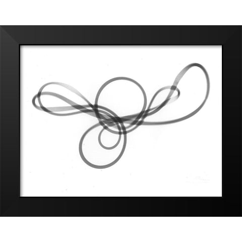 String Theory Black Modern Wood Framed Art Print by Koetsier, Albert