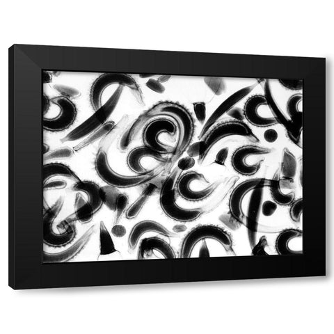 Ocean Hooks Black Modern Wood Framed Art Print with Double Matting by Koetsier, Albert