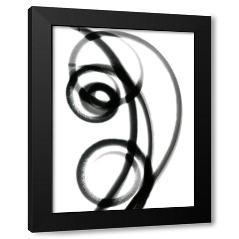 Twirling Fingers Black Modern Wood Framed Art Print by Koetsier, Albert