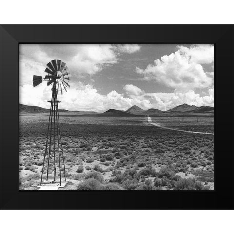 Field Of Winds 1 Black Modern Wood Framed Art Print by Koetsier, Albert