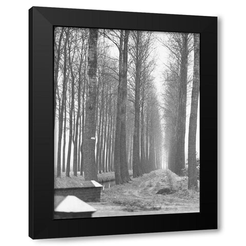 Road To Nowhere Black Modern Wood Framed Art Print by Koetsier, Albert