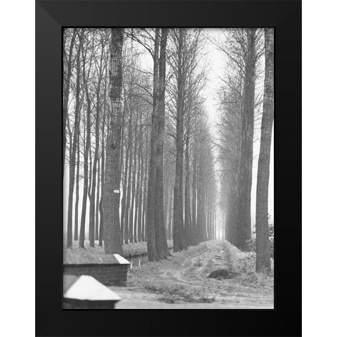 Road To Nowhere Black Modern Wood Framed Art Print by Koetsier, Albert