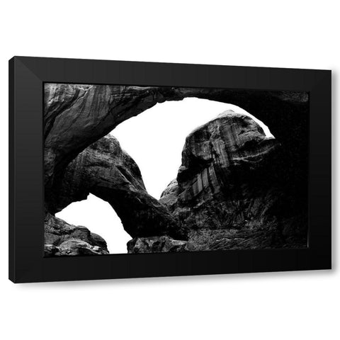 Twisted Stone Black Modern Wood Framed Art Print by Koetsier, Albert