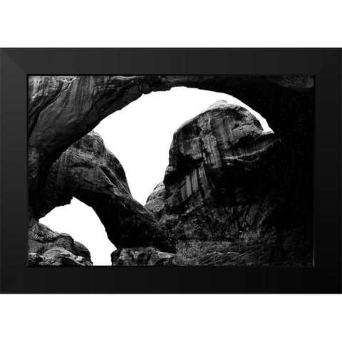 Twisted Stone Black Modern Wood Framed Art Print by Koetsier, Albert