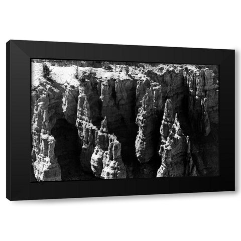 Jagged Forest Black Modern Wood Framed Art Print with Double Matting by Koetsier, Albert