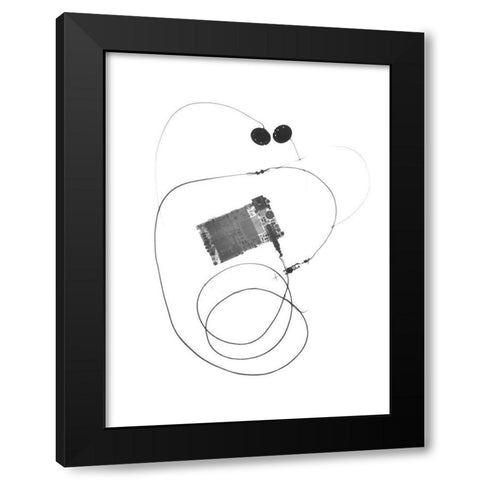 Cassette Player Black Modern Wood Framed Art Print with Double Matting by Koetsier, Albert