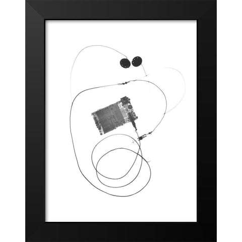 Cassette Player Black Modern Wood Framed Art Print by Koetsier, Albert