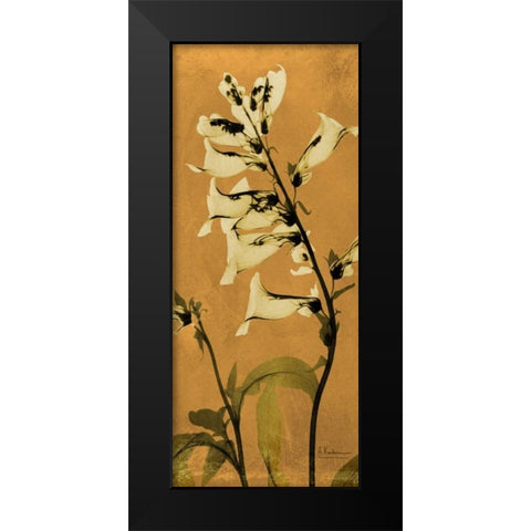 Golden Foxglove Black Modern Wood Framed Art Print by Koetsier, Albert