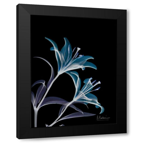 Lily L145 Black Modern Wood Framed Art Print with Double Matting by Koetsier, Albert