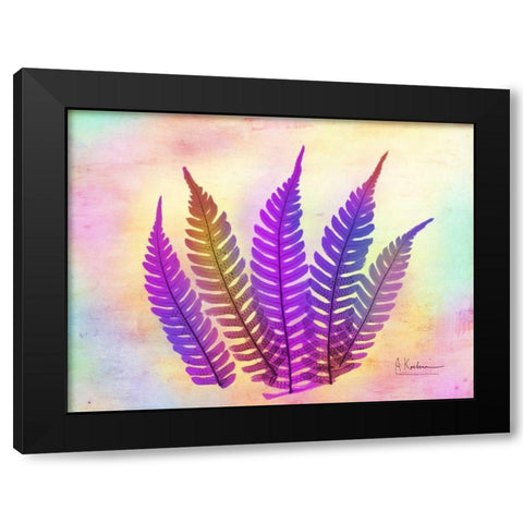 Retroluxed Fern Black Modern Wood Framed Art Print with Double Matting by Koetsier, Albert