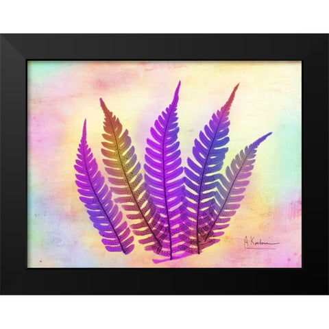 Retroluxed Fern Black Modern Wood Framed Art Print by Koetsier, Albert