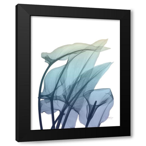 Ombre Expression 3 Black Modern Wood Framed Art Print with Double Matting by Koetsier, Albert