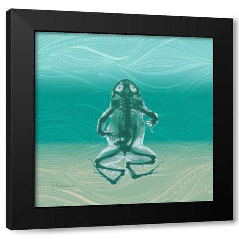 Kermit Black Modern Wood Framed Art Print with Double Matting by Koetsier, Albert