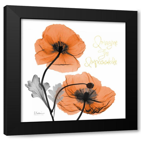 Impossible Iceland Poppy Black Modern Wood Framed Art Print by Koetsier, Albert