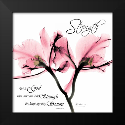 Orchid Strength Black Modern Wood Framed Art Print by Koetsier, Albert