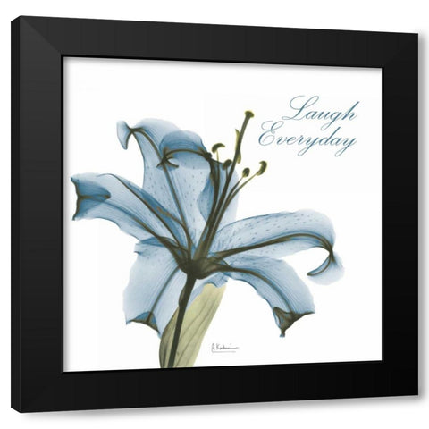 Laugh Everday Lily A36 Black Modern Wood Framed Art Print by Koetsier, Albert