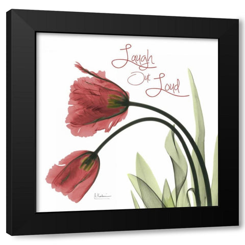 LOL Tulips L83 Black Modern Wood Framed Art Print with Double Matting by Koetsier, Albert