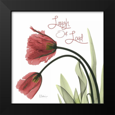 LOL Tulips L83 Black Modern Wood Framed Art Print by Koetsier, Albert