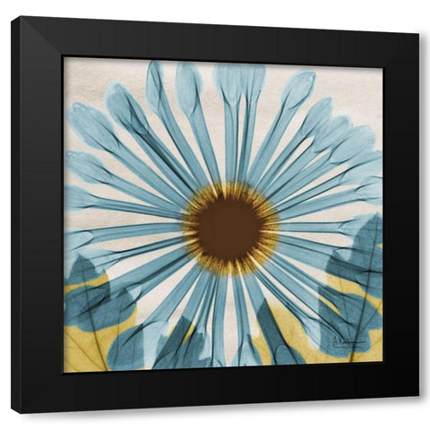 Auqa and Butter Black Modern Wood Framed Art Print with Double Matting by Koetsier, Albert