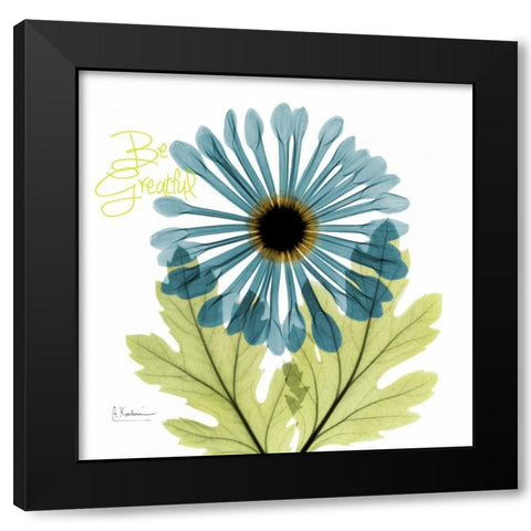 Greatful Chrysanthemum H68 Black Modern Wood Framed Art Print with Double Matting by Koetsier, Albert