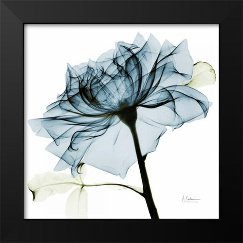 Teal Rose 2 Black Modern Wood Framed Art Print by Koetsier, Albert