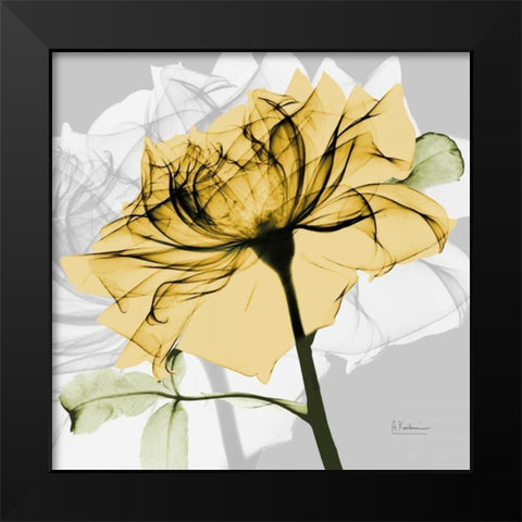 Rose in Gold 5 Black Modern Wood Framed Art Print by Koetsier, Albert