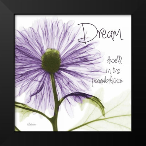 Purple Chrysanthemum Dream Black Modern Wood Framed Art Print by Koetsier, Albert