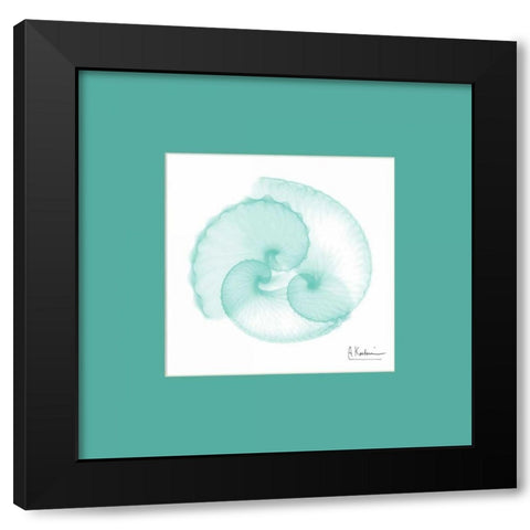 Argonaut Seafoam Matte Black Modern Wood Framed Art Print with Double Matting by Koetsier, Albert