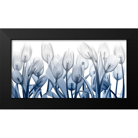 Midnight Blooms 1 Black Modern Wood Framed Art Print by Koetsier, Albert