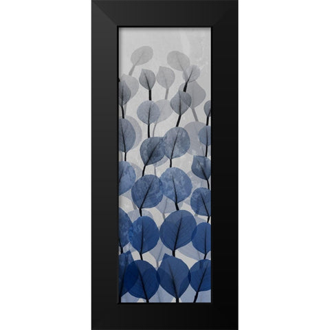 Sapphire Blooms 4 Black Modern Wood Framed Art Print by Koetsier, Albert