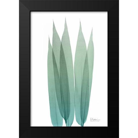 Radiant Bamboo Leaf 1 Black Modern Wood Framed Art Print by Koetsier, Albert