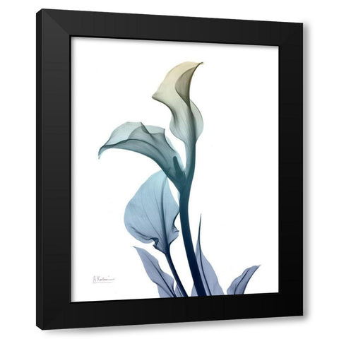 Ombre Expression 1 Black Modern Wood Framed Art Print with Double Matting by Koetsier, Albert