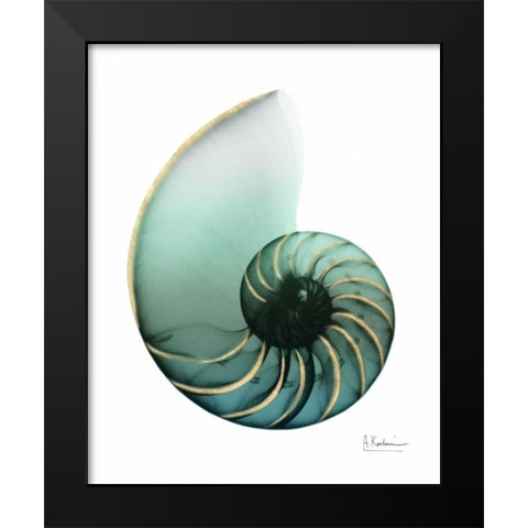 Shimmering Snail 4 Black Modern Wood Framed Art Print by Koetsier, Albert